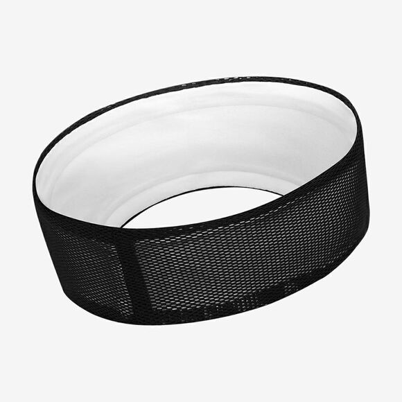 Nike Fury Mesh Headband Black White Swoosh Elastic Dri-Fit Gym Training Yoga New - Picture 2 of 8
